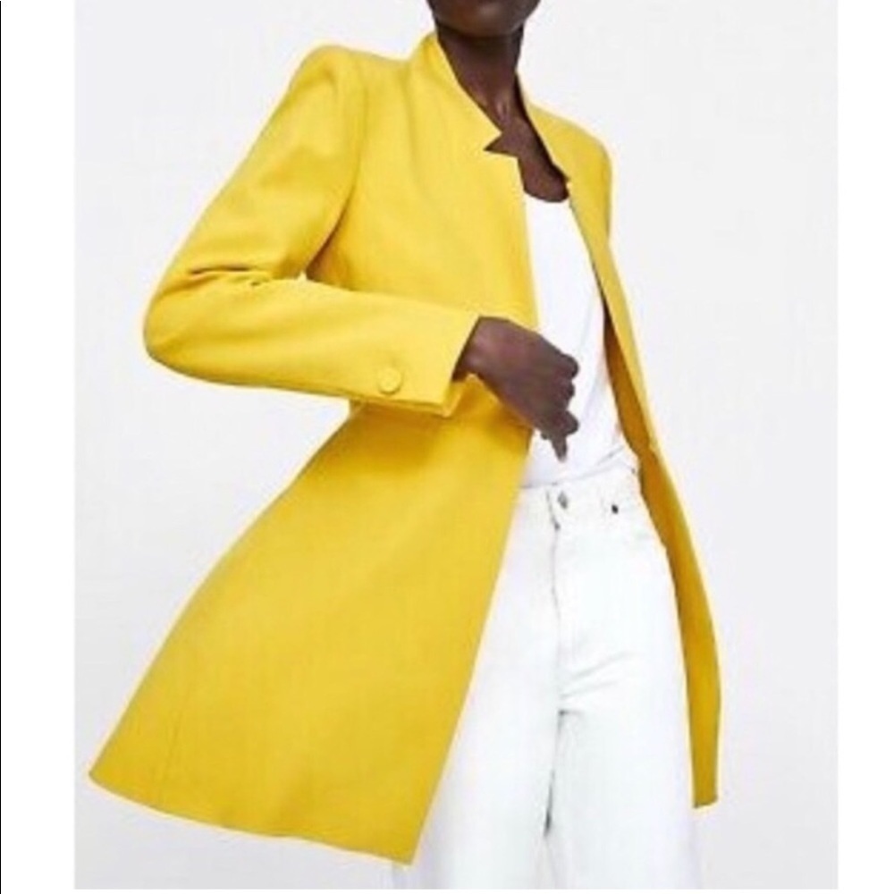 Zara Inverted Lapel Frock Blazer size S